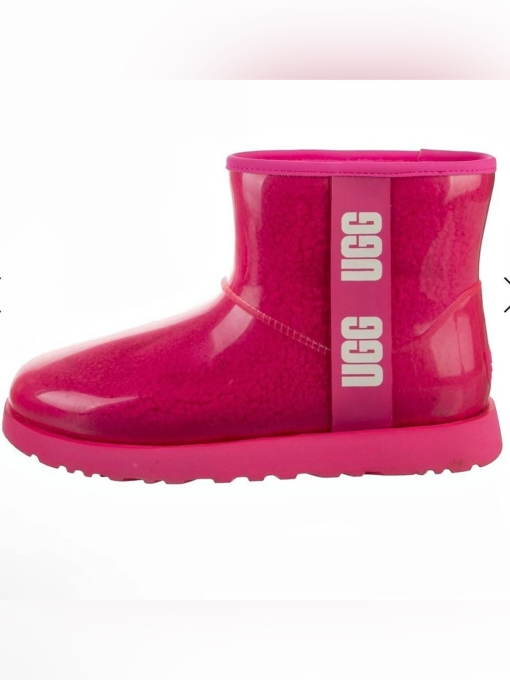 UGG Classic Clear Mini Pink Rain Boots
